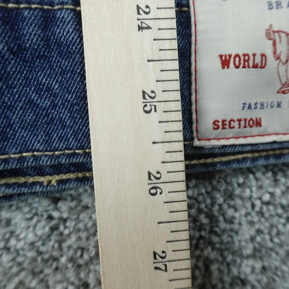NEW True Religion Jacket Mens L Blue Denim Jean Coat Type 3 Trucker Horseshoe